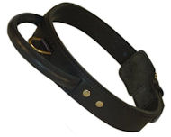 Latigo Leather Agitation Dog Collar With Handle for retriever