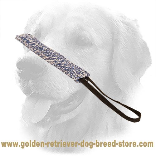 French Linen Golden Retriever Bite Tug for Dog Training