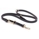 Multipurpose Black Biothane Golden Retriever Leash for over 7 Different Activities