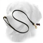 Classic Design Stitched Leather Golden Retriever Leash
