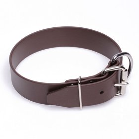 Extra Wide Brown Biothane Golden Retriever Collar