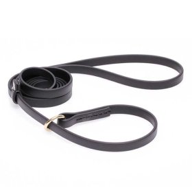 Black Biothane Golden Retriever Leash and Collar Combo