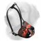 Stylish Design Leather Golden Retriever Muzzle with Flamed Painting