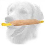 Large Leather Golden Retriever Bite Tug with 2 Handles