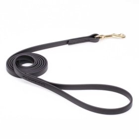 Black Biothane Golden Retriever Leash for Walking, Tracking