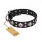 "Smart Geometry" FDT Artisan Studded Leather Golden Retriever Collar