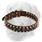 Great Leather Collar With 3 Rows Of Studs And Spikes