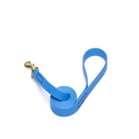 Blue Waterproof Golden Retriever Leash Made of Biothane
