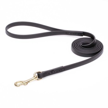 Black Biothane Golden Retriever Leash for Walking, Tracking