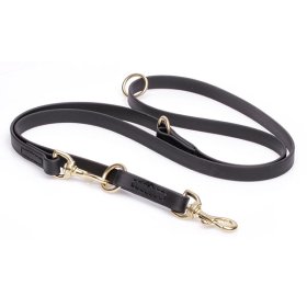 Multipurpose Black Biothane Golden Retriever Leash for over 7 Different Activities