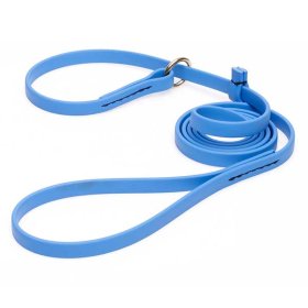 Solid Blue Biothane Golden Retriever Leash and Collar Combo