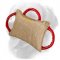 Jute Golden Retriever Bite Pad with 3 Comfortable Handles