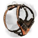 Original Leather Harness with Fire Flames