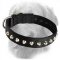 Marvellous Handcrafted Nylon Collar with Silver Pyramids