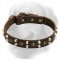 Golden Retriever Leather Collar Studs Pyramids