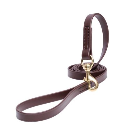 Brown Waterproof Golden Retriever Leash Made of Biothane