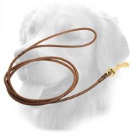 Handcrafted Round Leather Golden Retriever Leash for Dog Shows  Handcrafted Round Leather Golden Retriever Leash for Dog Shows