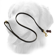 Classic Design Stitched Leather Golden Retriever Leash  Classic Design Stitched Leather Golden Retriever Leash