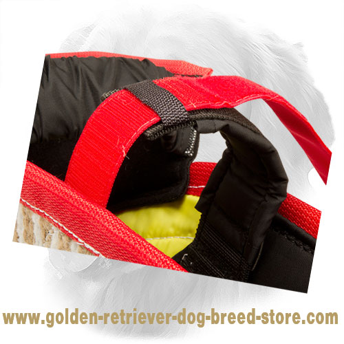 Easily Adjustable Strap on Durable Jute Golden Retriever Bite Sleeve 