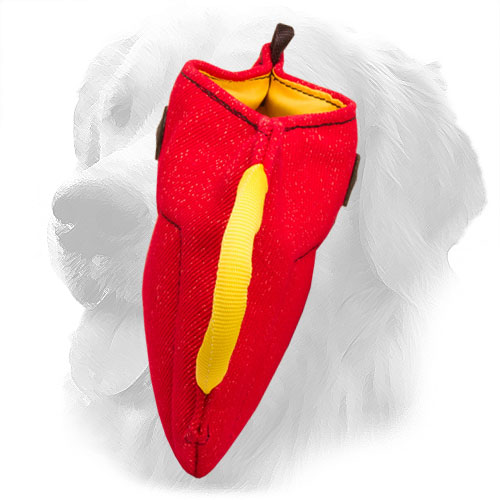  French Linen Golden Retriever Bite Builder with Comfortable Handles