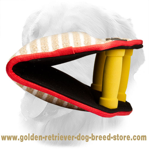  Jute Golden Retriever Bite Builder with Three Comfortable Handles
