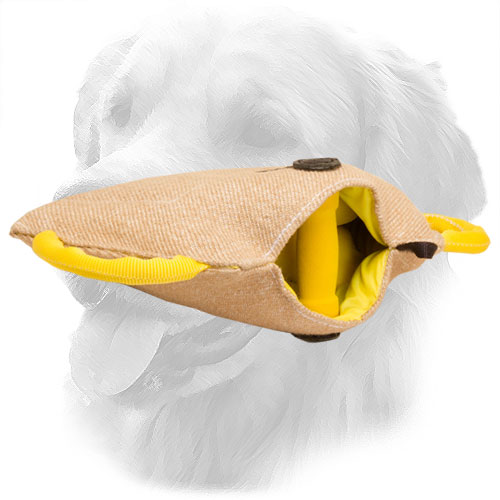 Durable Jute Golden Retriever Bite Builder with One Inside Handle