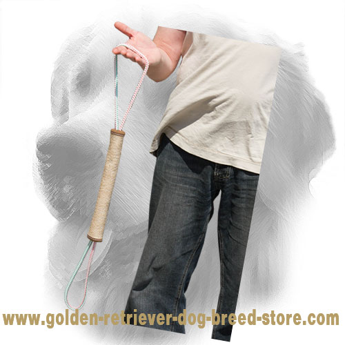 Durable Jute Golden Retriever Bite Roll with Two Handles