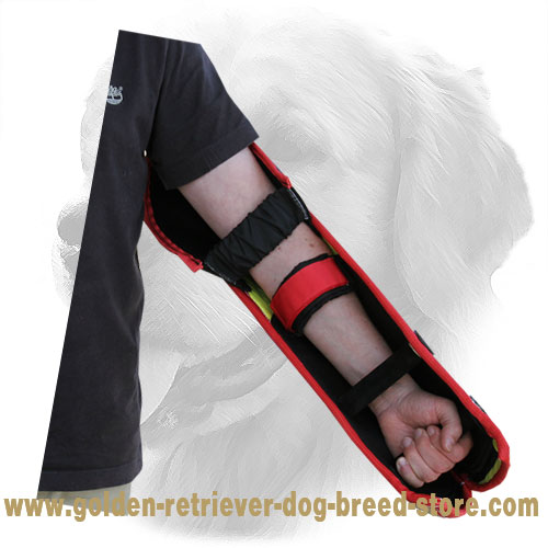Jute Golden Retriever Bite Sleeve with Comfy Inside Handles