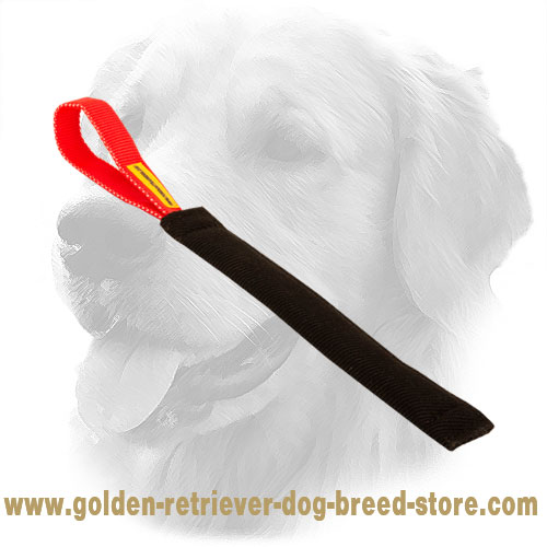 Long Golden Retriever Bite Tug with One Handle