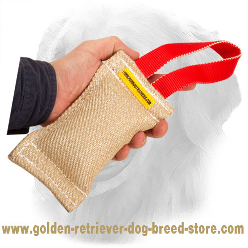 Jute Golden Retriever Bite Tug with One Comfortable Handle