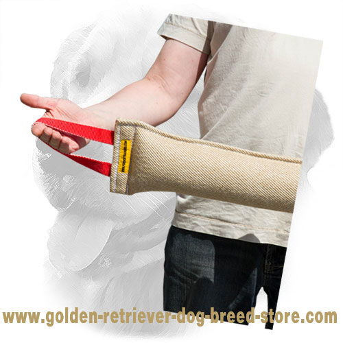 Jute Golden Retriever Bite Tug with Two Handles