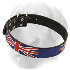Stylish Golden Retriever Collar with UK Flag Painting