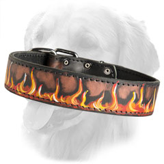 Handpainted Ergonomic Design Leather Collar