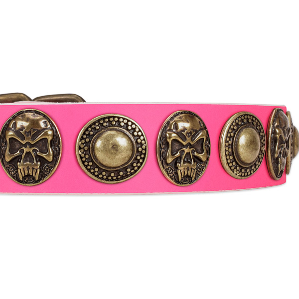 Strong fittings on genuine leather dog collar for your canine