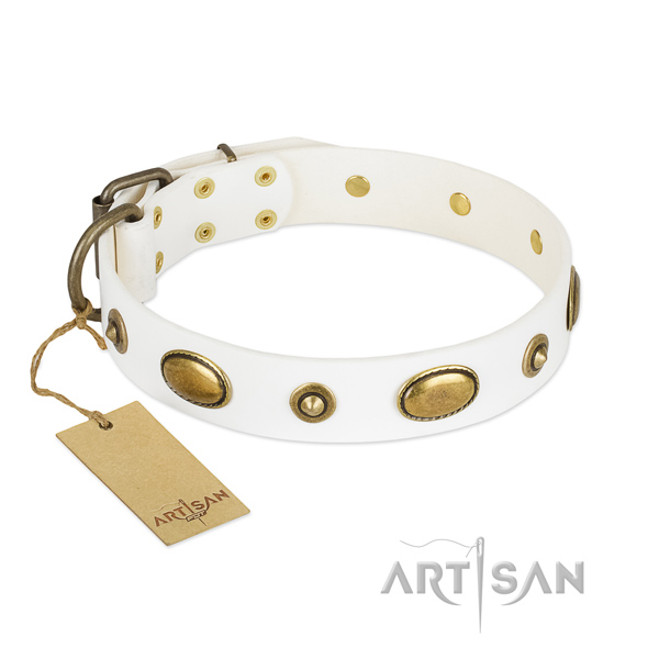Perfect fit full grain genuine leather collar for your pet