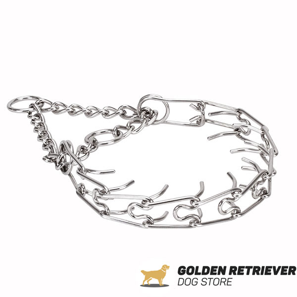 Prong collar of strong stainless steel for ill behaved pets