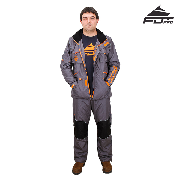 Dog Trainer Suit of Grey Color for All Weather Use