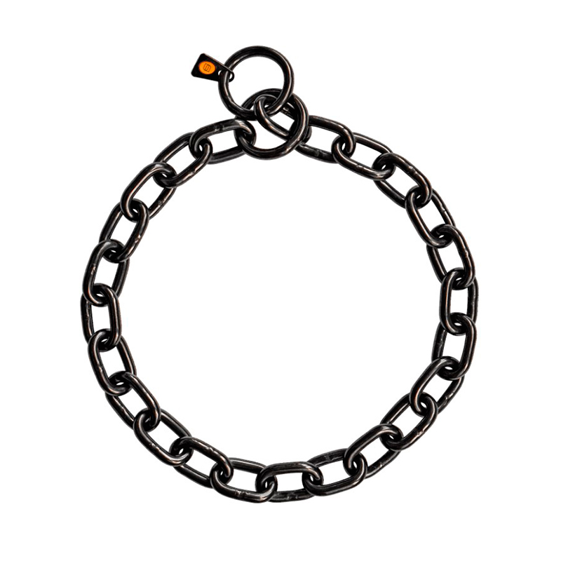 Black Stainless Steel Short Link Fur Saver Collar - 5.0 mm - Herm Sprenger