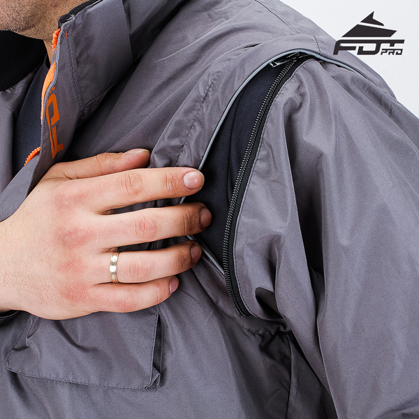 Top Rate Zipper on Sleeve for Pro Design Dog Training Jacket