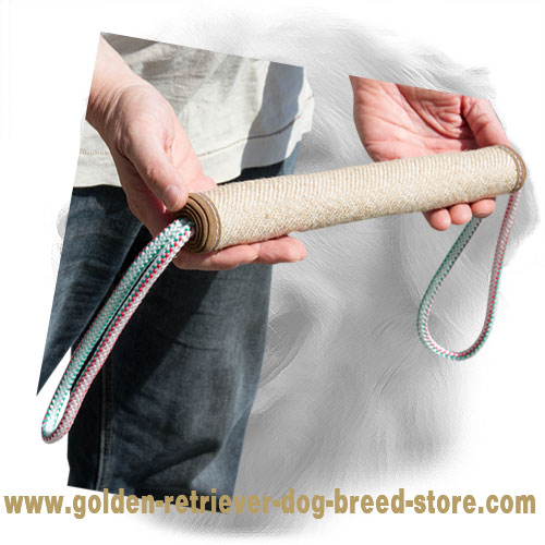 Strong Jute Golden Retriever Bite Roll for Puppy Training