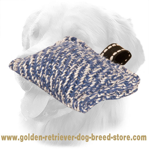Pocket Size French Linen Golden Retriever Bite Tug