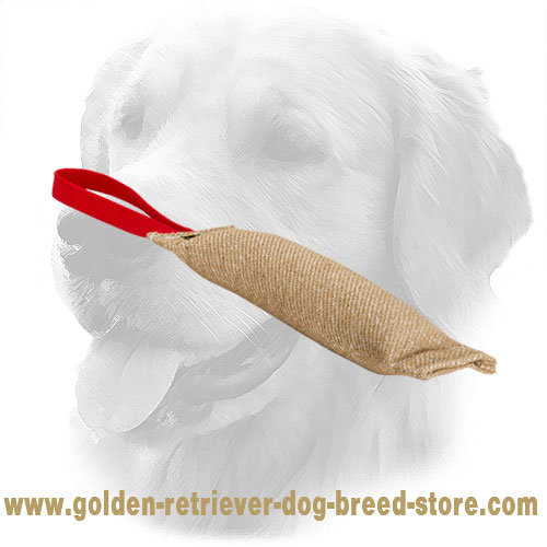 Puppy Jute Golden Retriever Bite Tug with One Handle - Click Image to Close