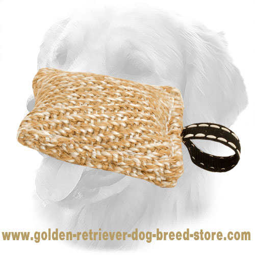 Pocket Size Jute Golden Retriever Bite Tug for Puppy Training