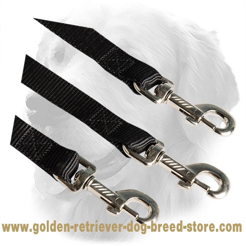 Triple Nylon Golden Retriever Coupler for Walking 3 Dogs - Click Image to Close