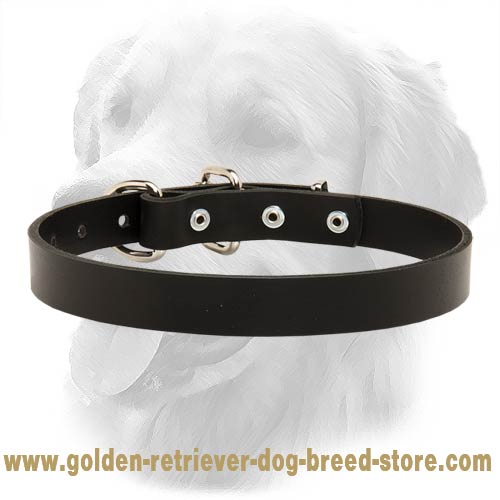 Minimalistic Design Leather Collar 1 Inch Width