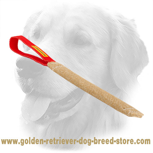Jute Golden Retriever Bite Tug with Loop-Like Handle