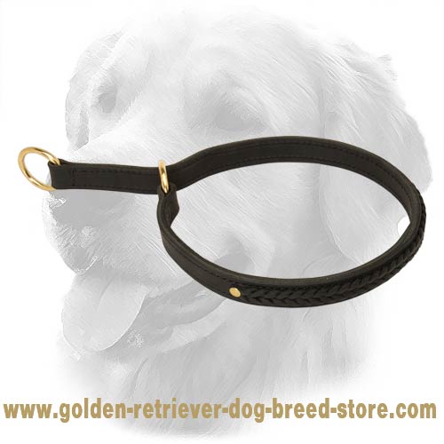 Gorgeous Wide 2 Ply Leather Choke Dog Collar