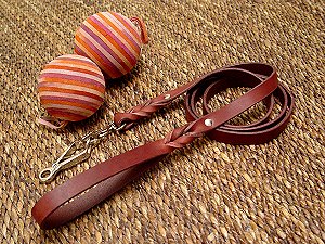 Golden Retriever Leather Leash 13 mm HS Snap Hook
