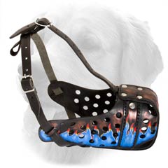 Black Leather Muzzle for Everyday Use