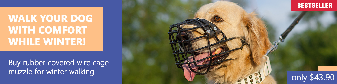 Golden Retriever Muzzle Harness Wire Cage Muzzle Perfect For Winter
